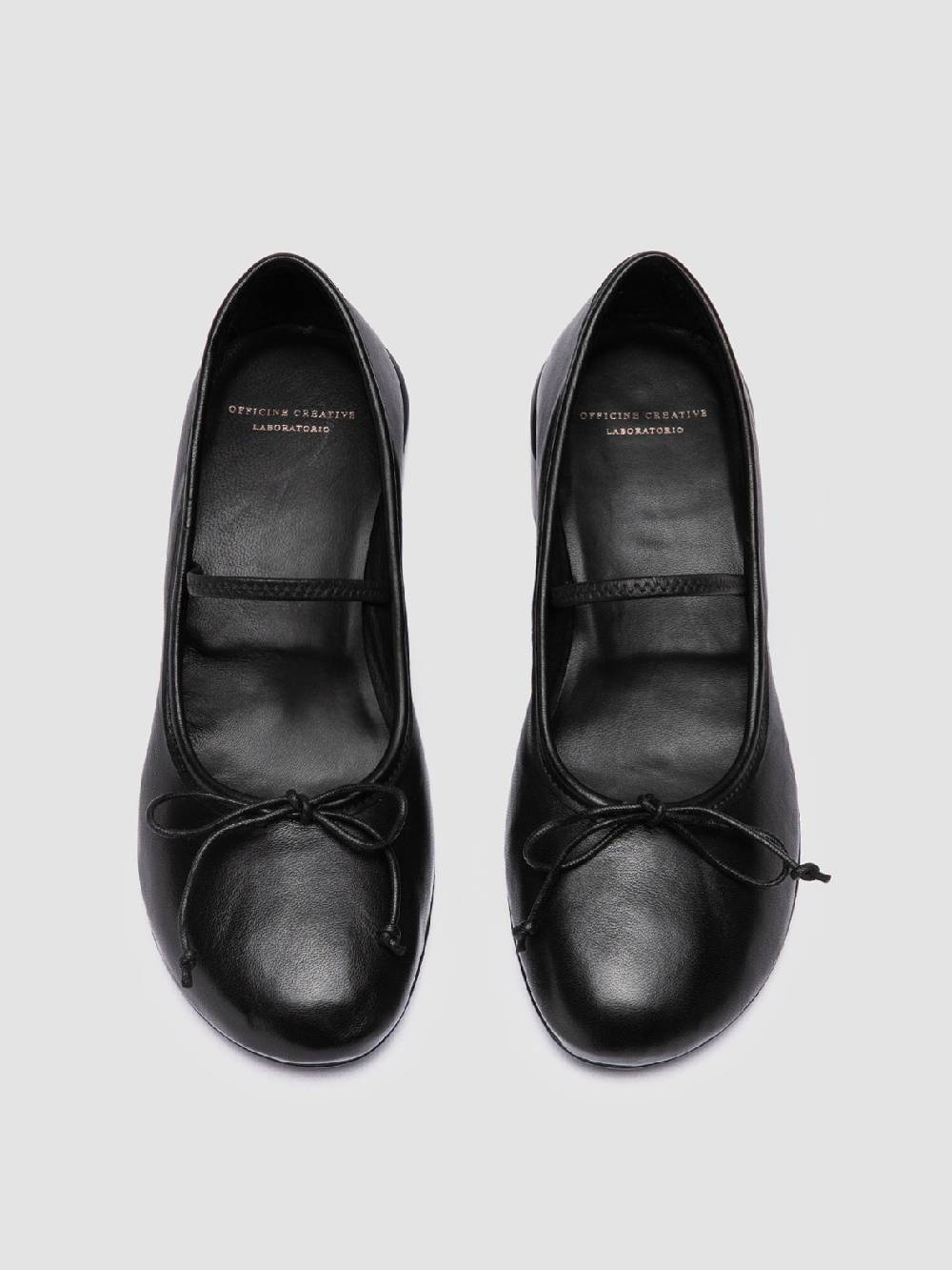Officine Creative FLORE 001 Ballerine in Pelle Nera Saldi