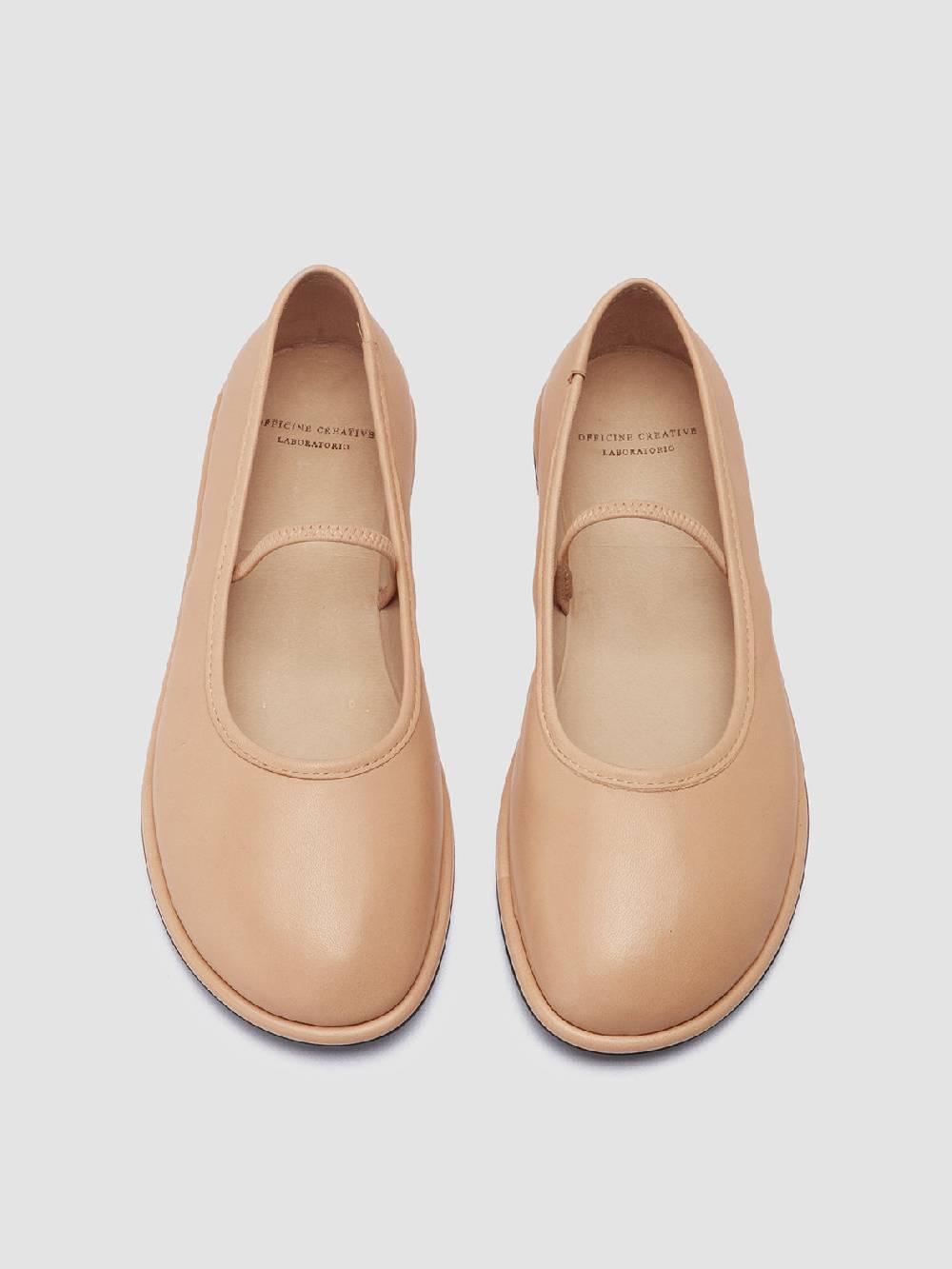 Officine Creative FONTAYNE 002 Ballerine in Pelle Marrone Vendita Economica