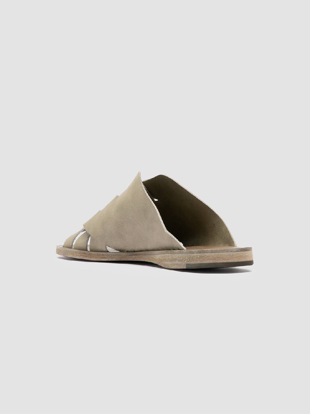 Officine Creative ITACA 049 Sandali Slide in Pelle Verde Nuova