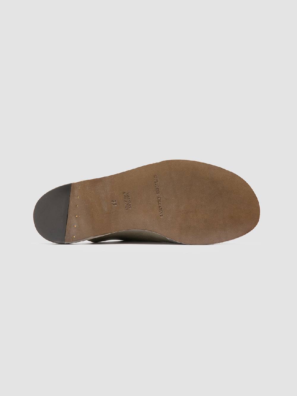 Officine Creative ITACA 049 Sandali Slide in Pelle Verde Nuova