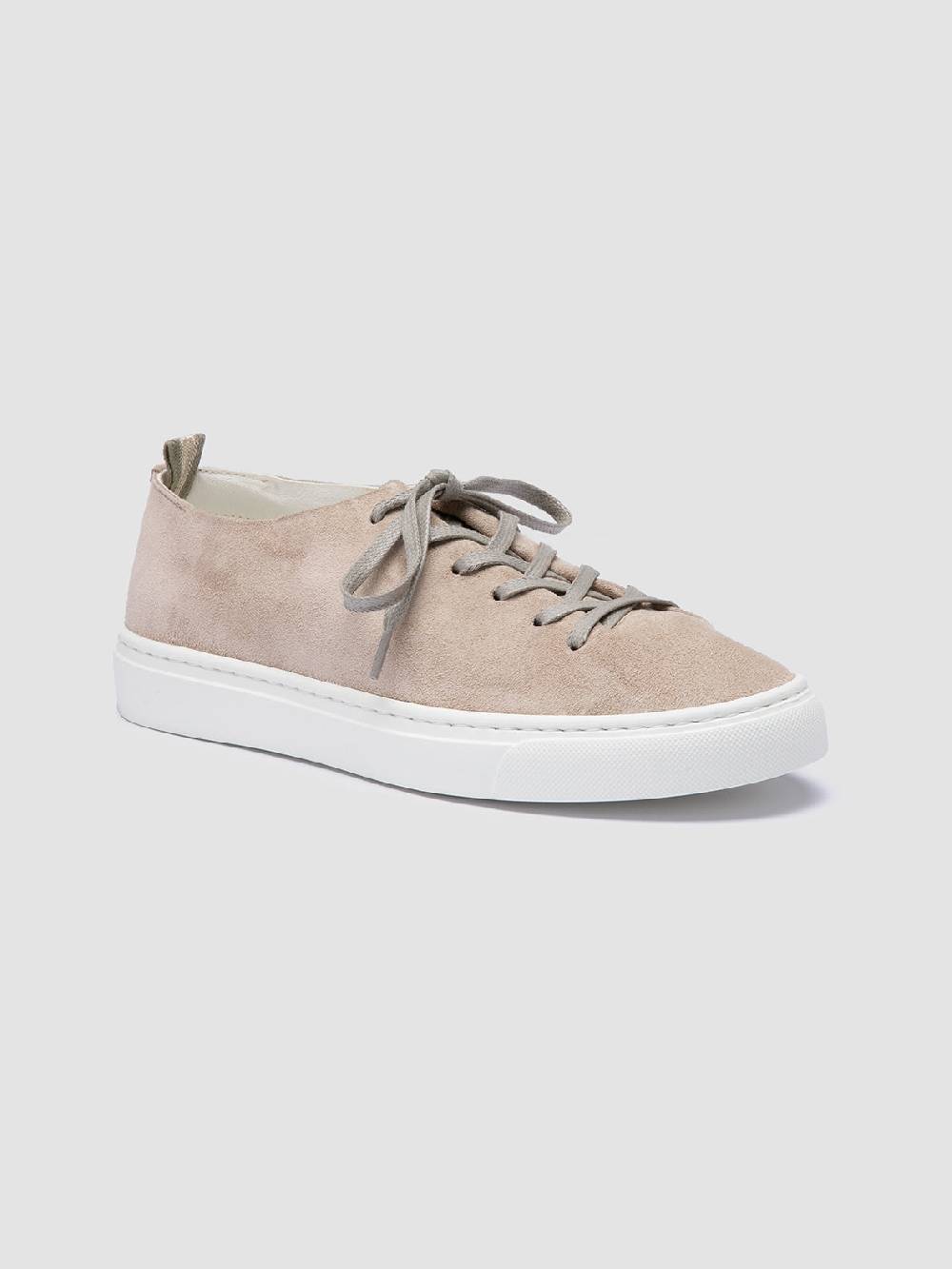 Officine Creative LEGGERA 100 Taupe Suede Low Top Sneakers Italy