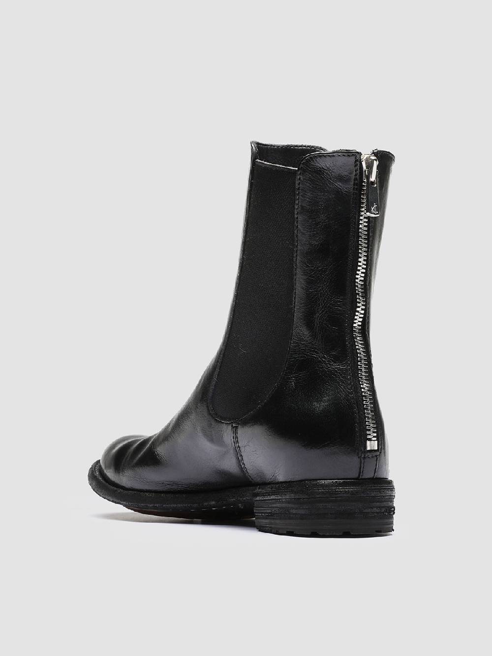 Officine Creative LEXIKON 073 Stivaletti Chelsea in Pelle Nera Offerta Anniversario