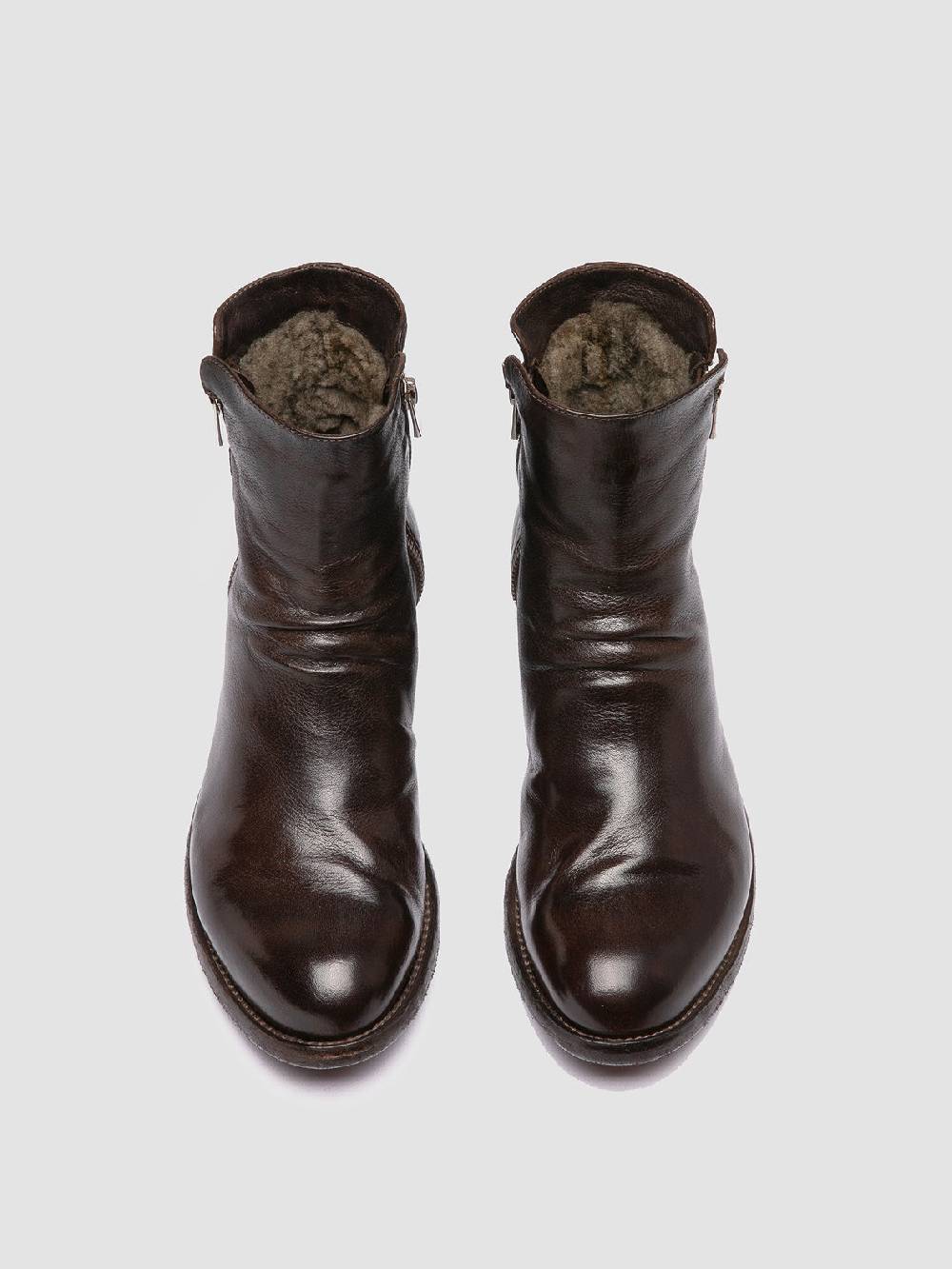 Officine Creative LEXIKON 097 Stivaletti in Pelle Marrone Promozione