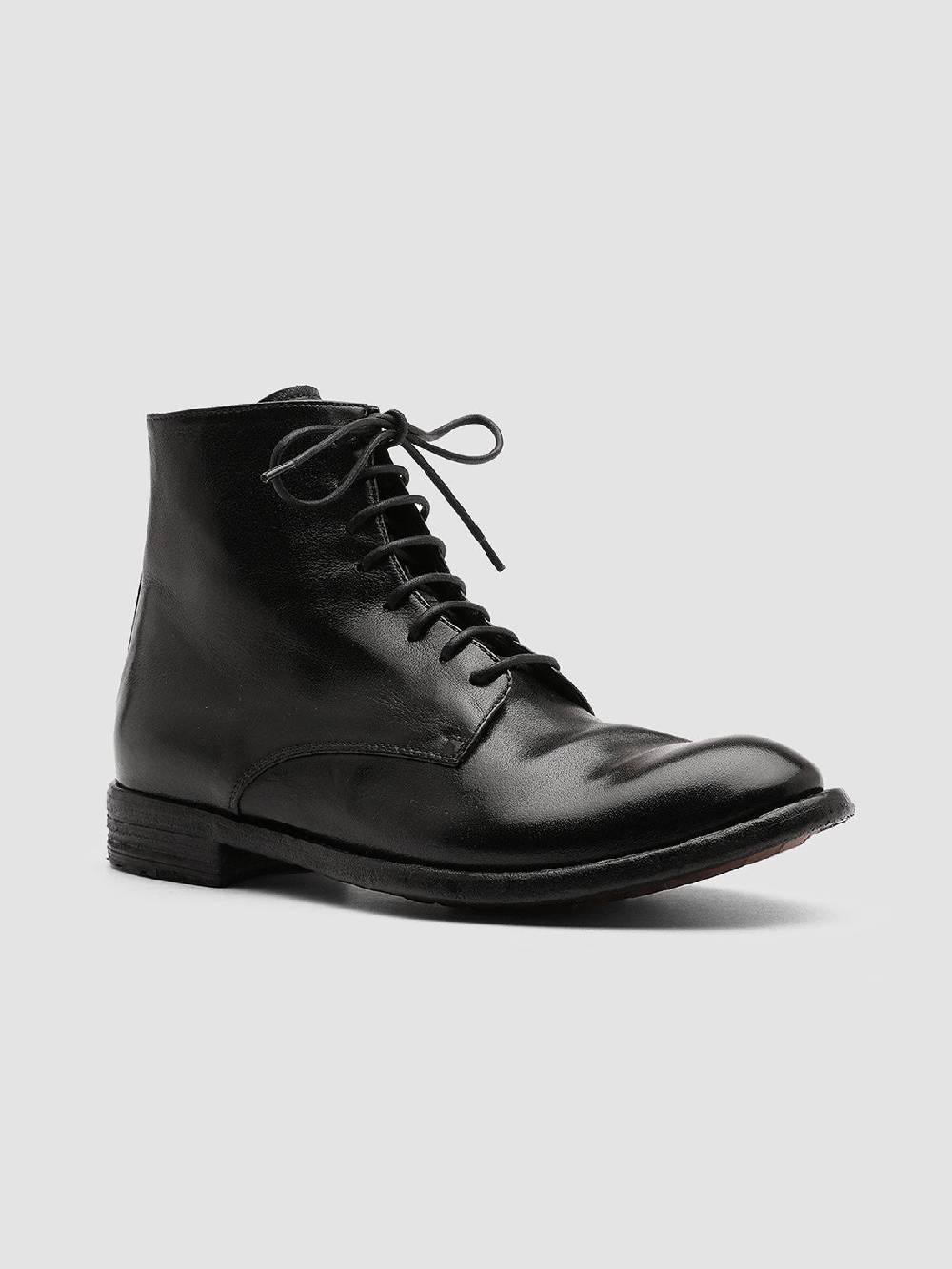 Officine Creative LEXIKON 123 Stivaletti in Pelle Nera con Zip Spedizione Gratuita