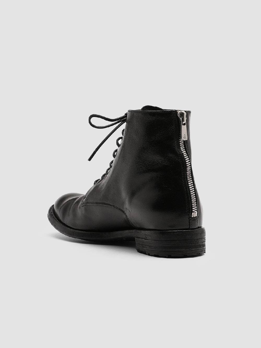 Officine Creative LEXIKON 123 Stivaletti in Pelle Nera con Zip Spedizione Gratuita