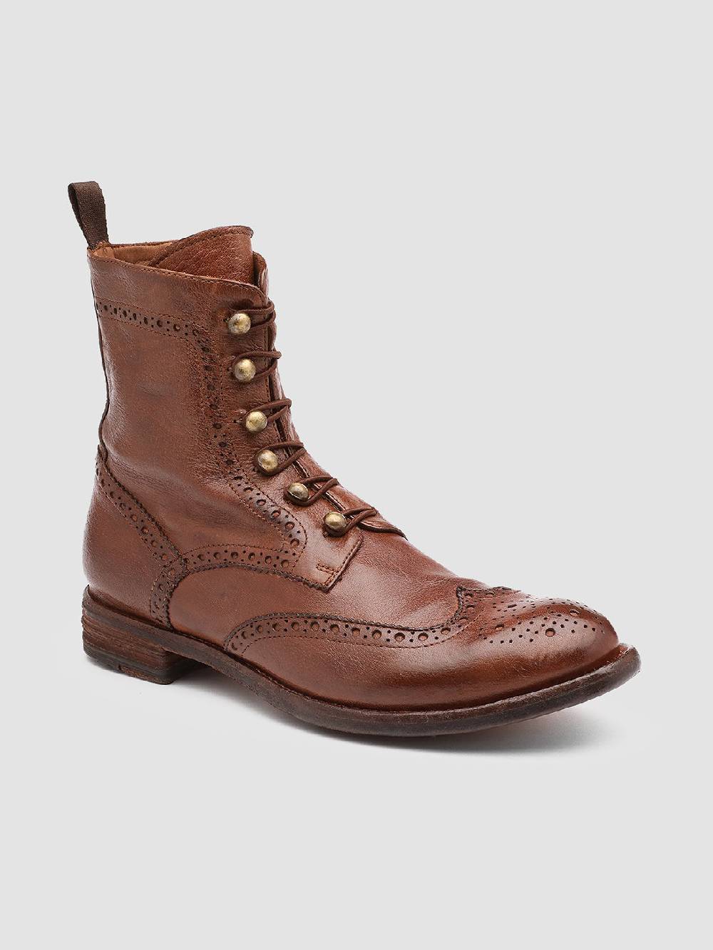 Officine Creative LEXIKON 131 Stivaletti in Pelle Marrone Qualità Garantita