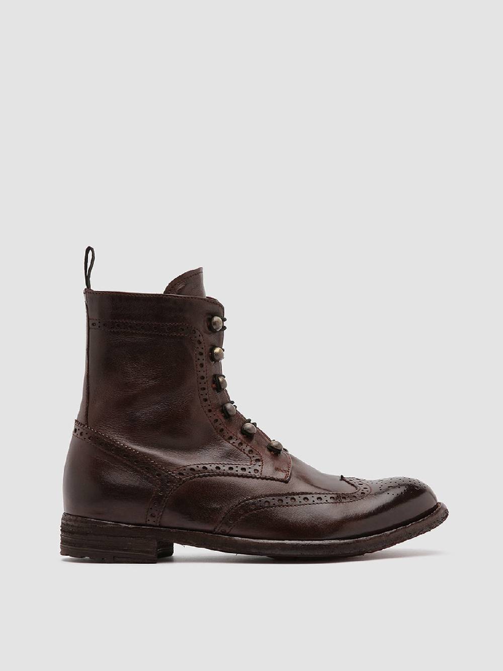 Officine Creative LEXIKON 131 Stivaletti in Pelle Marrone Negozi Online