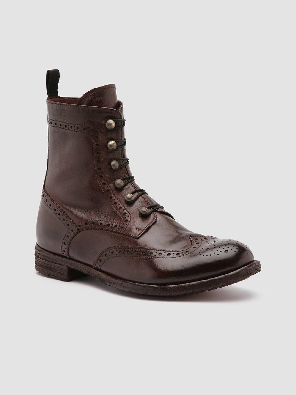Officine Creative LEXIKON 131 Stivaletti in Pelle Marrone Negozi Online