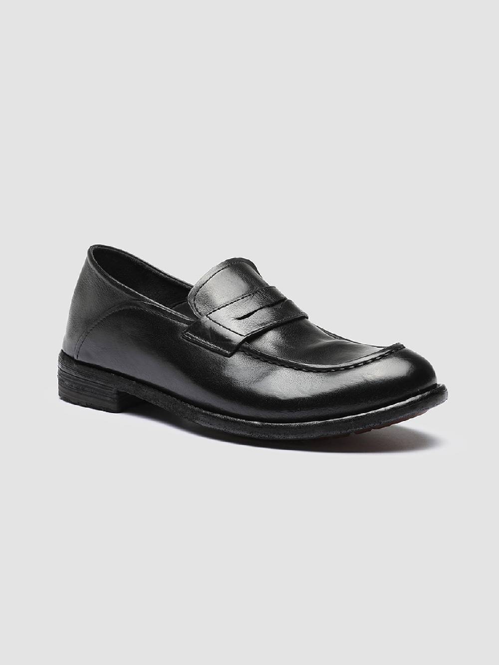 Officine Creative LEXIKON 140 Mocassini Penny Loafer in Pelle Nera Acquista Ora