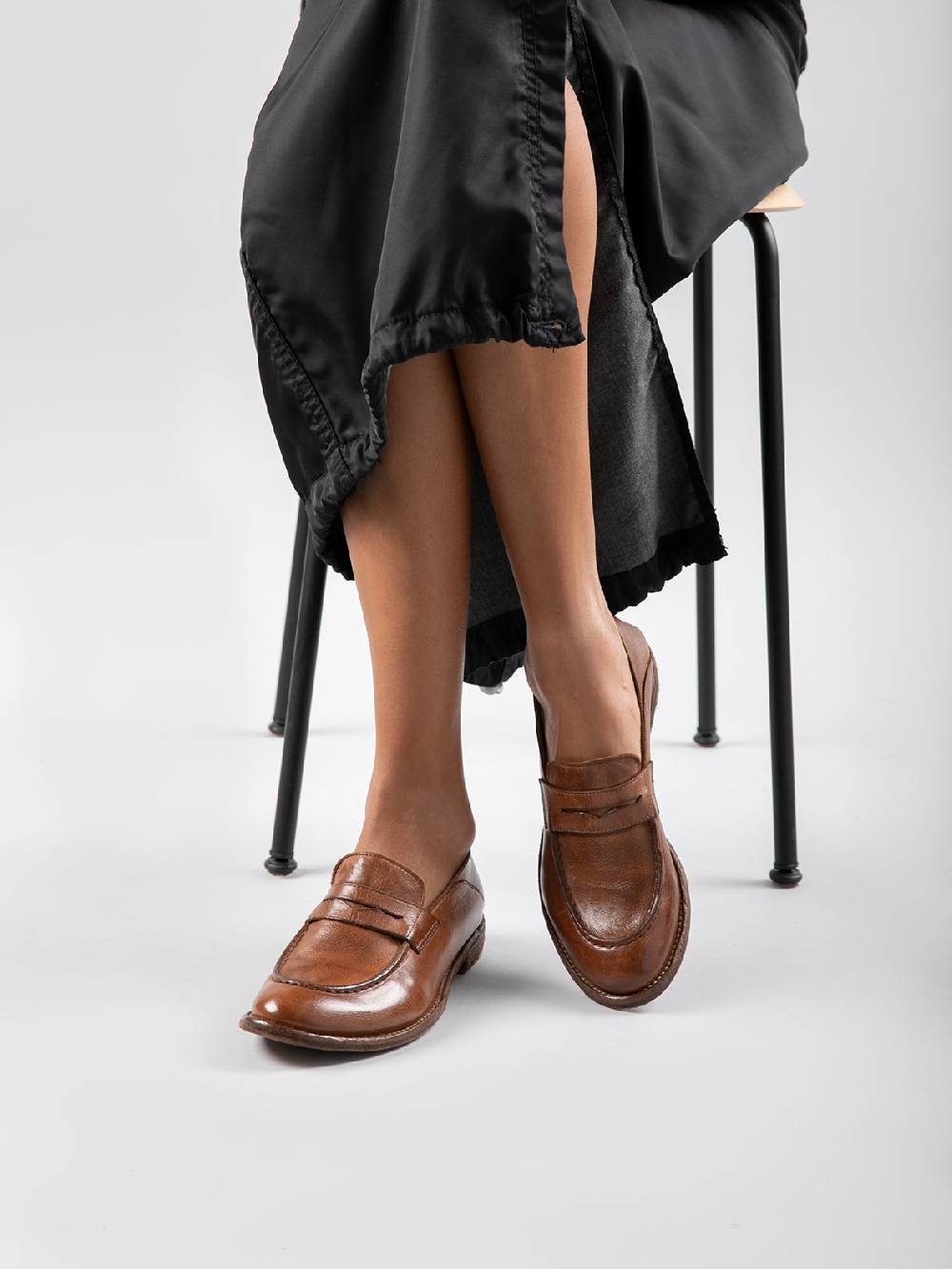 Officine Creative LEXIKON 516 Mocassini in Pelle Nera Fino Al -60%