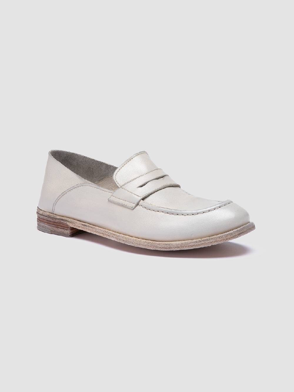 Officine Creative LEXIKON 516 White Leather Loafers Offerte speciali