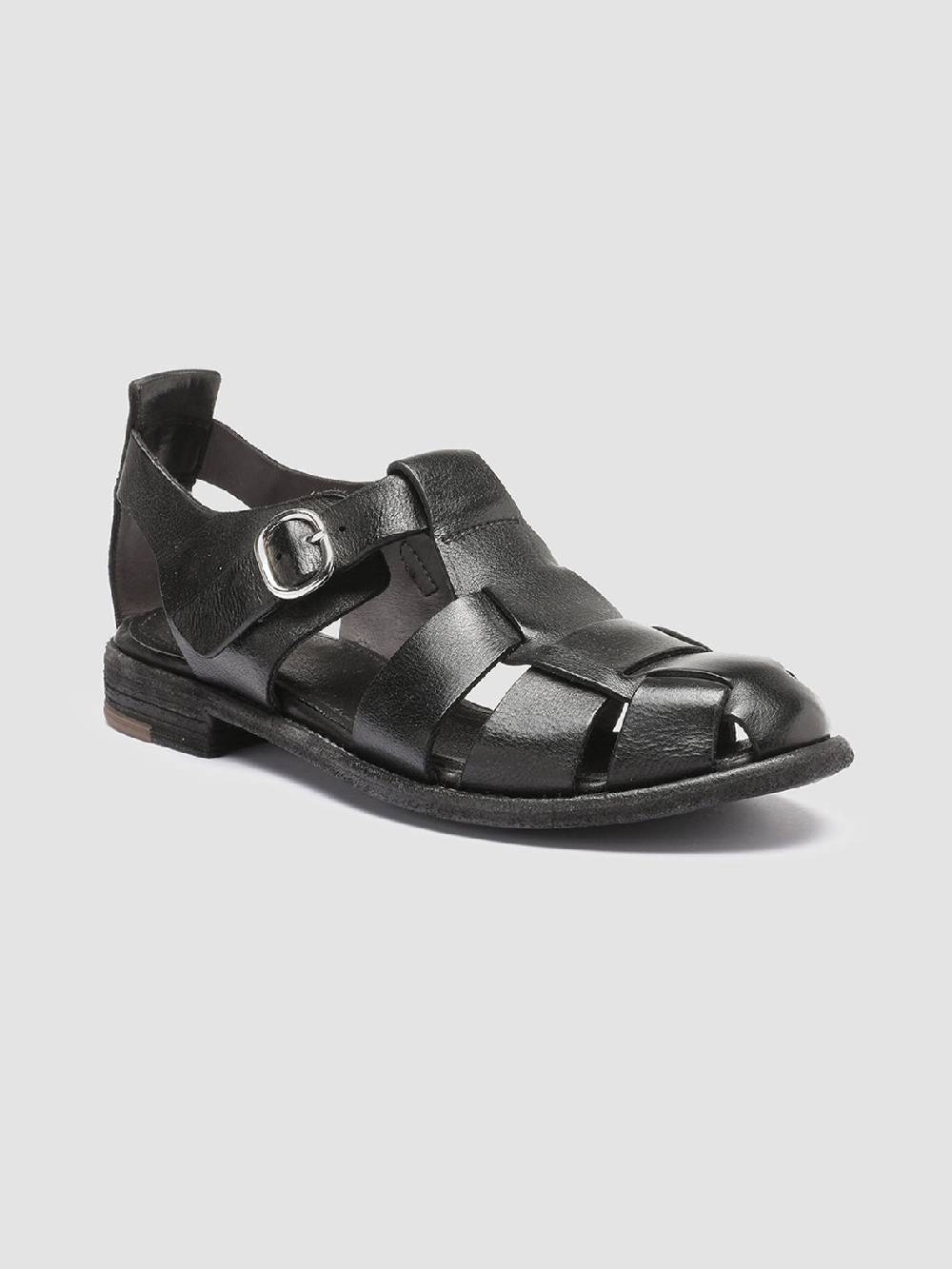 Officine Creative LEXIKON 536 Sandali in Pelle Nera Enormi risparmi