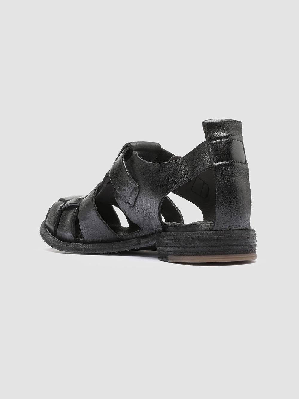 Officine Creative LEXIKON 536 Sandali in Pelle Nera Enormi risparmi