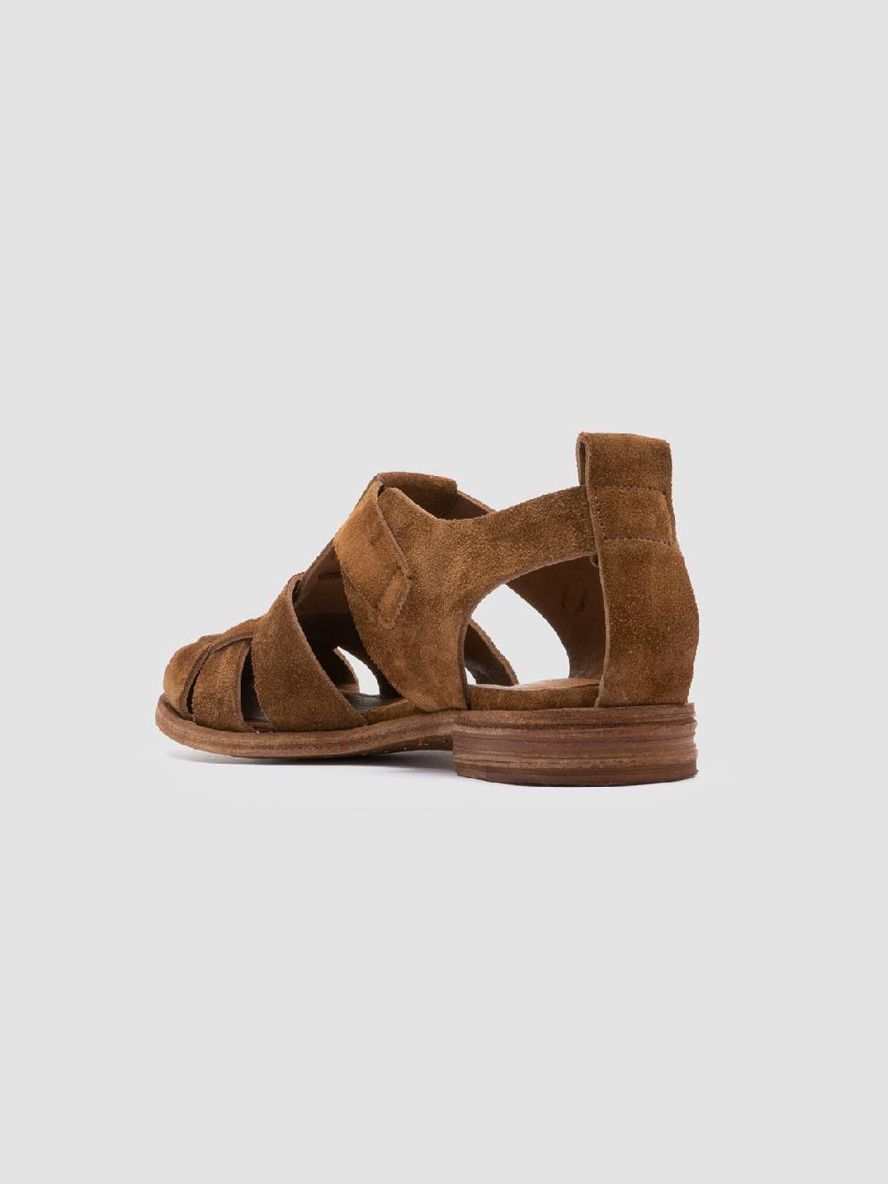 Officine Creative LEXIKON 536 Sandali in Pelle Scamosciata Marrone Sconti VIP