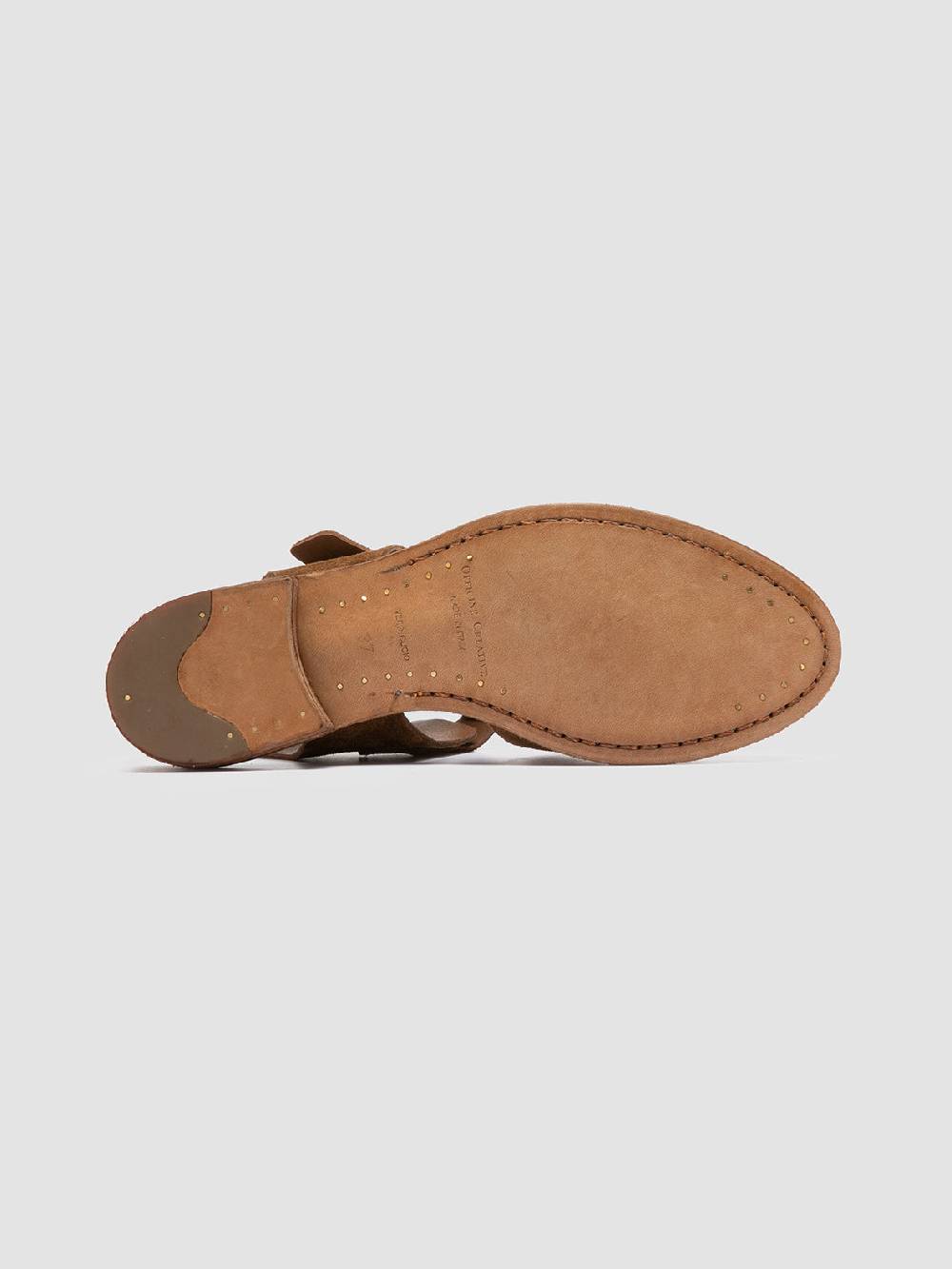 Officine Creative LEXIKON 536 Sandali in Pelle Scamosciata Marrone Sconti VIP