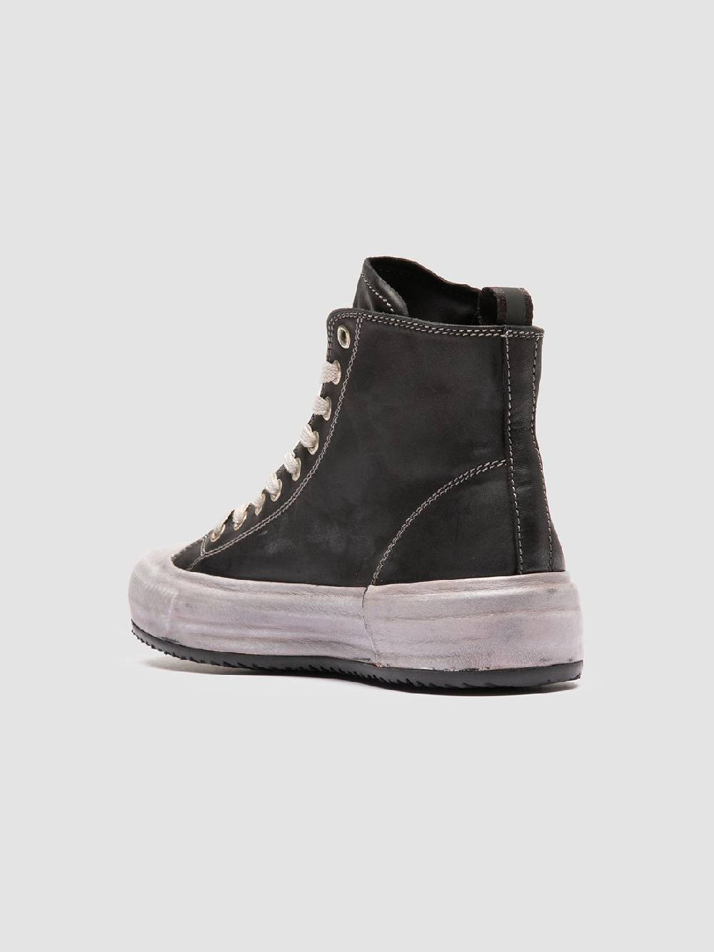 Officine Creative MES DD 102 Sneaker Alte in Pelle Nera Latest stili