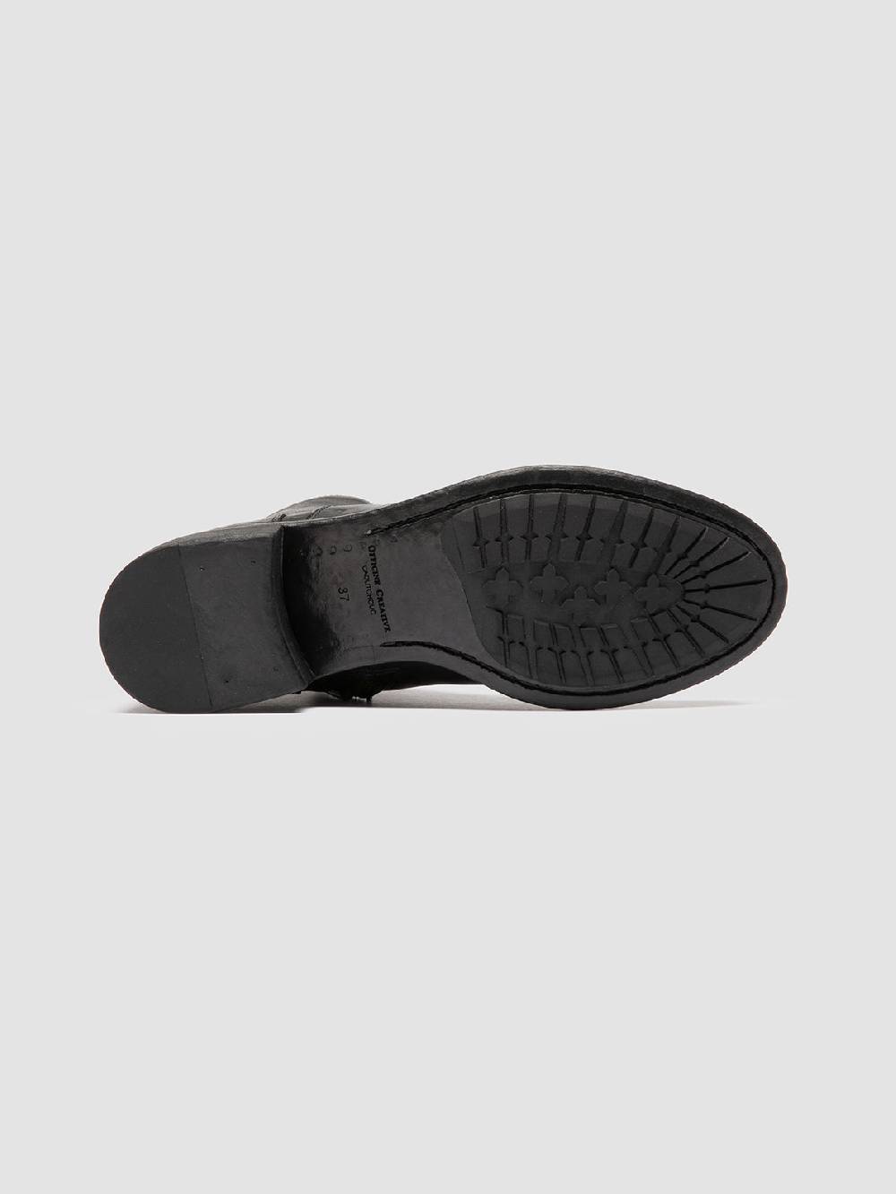 Officine Creative LIS 006 Stivali con Zip in Pelle Nera Fino al 65% di sconto