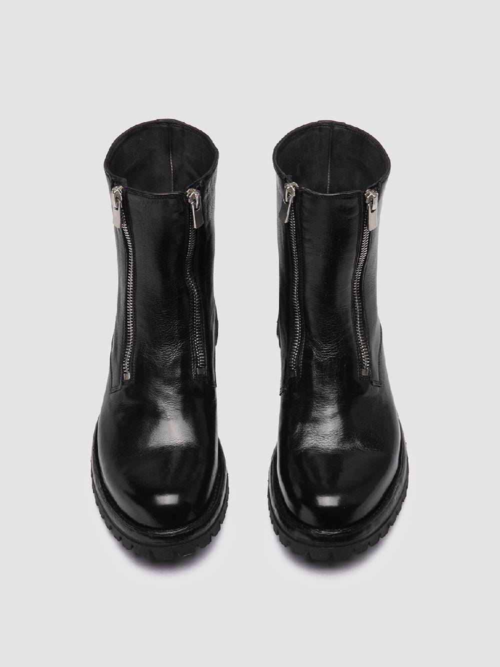 Officine Creative LORAINE 026 Stivali con Zip in Pelle Nera Fino al 55% di sconto