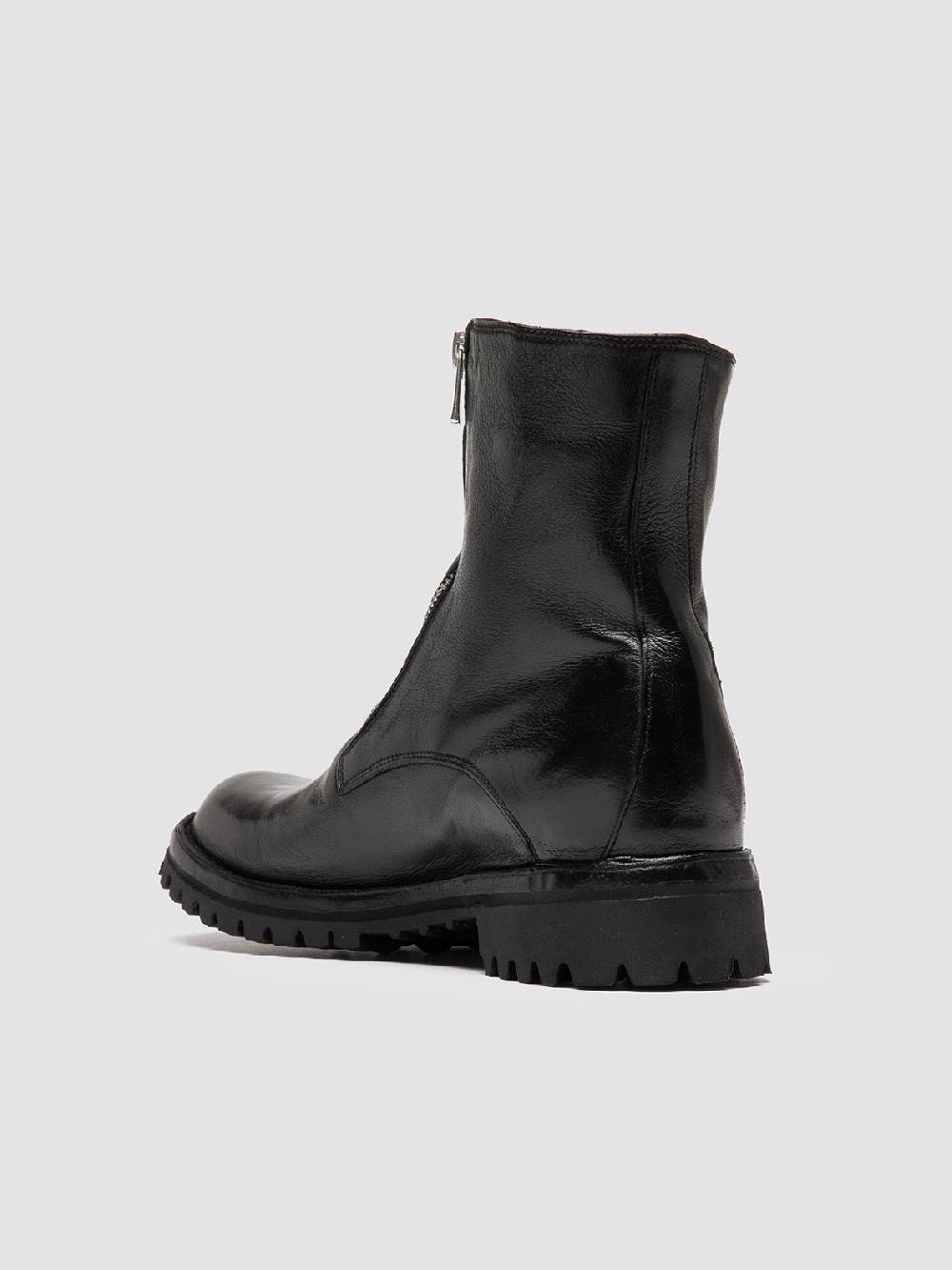 Officine Creative LORAINE 026 Stivali con Zip in Pelle Nera Fino al 55% di sconto