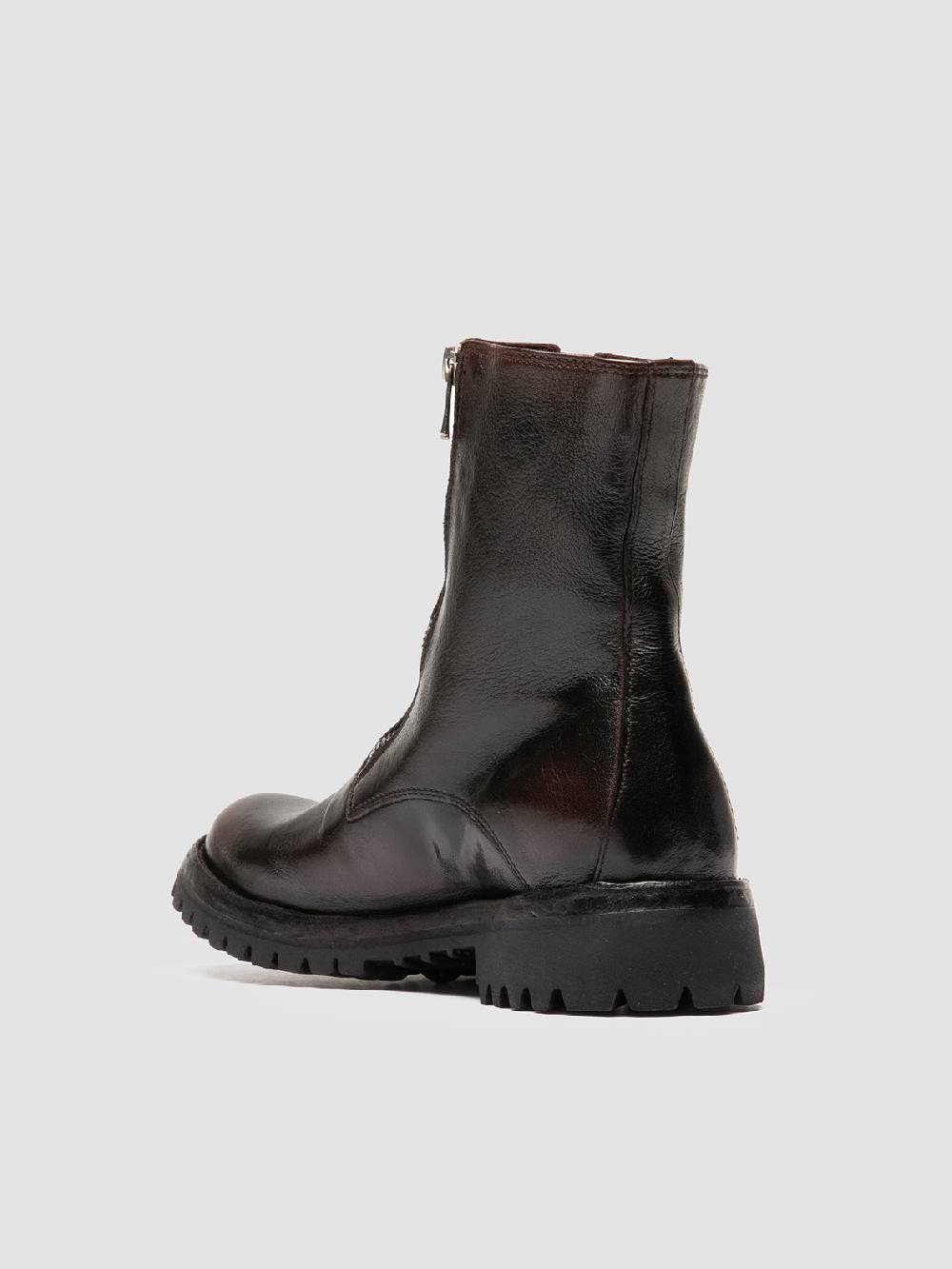 Officine Creative LORAINE 026 Stivali con Zip in Pelle Marrone Discount Store per i nuovi prodotti