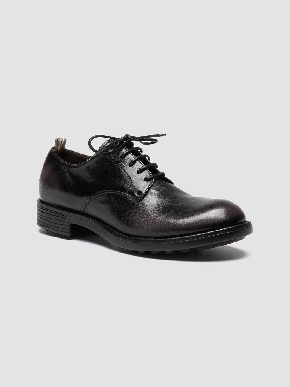 Officine Creative SERGEANT 101 Derby in Pelle Nera 50% di sconto con spedizione gratuita