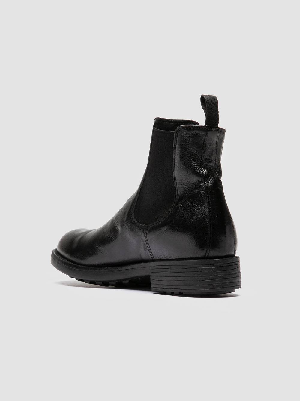 Officine Creative SERGEANT 102 Stivaletti Chelsea in Pelle Nera Officina
