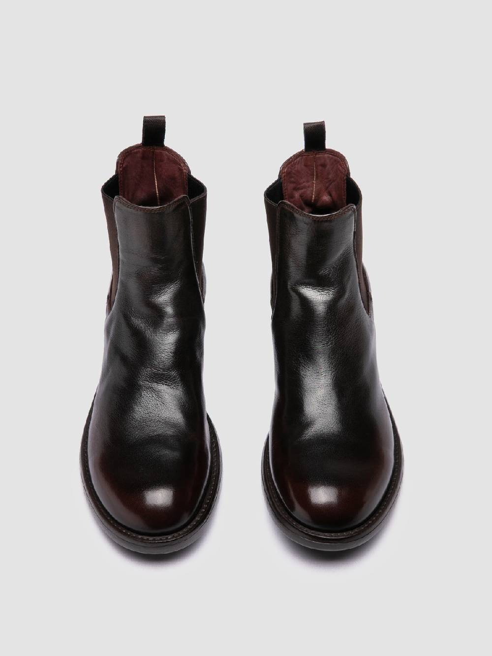 Officine Creative SERGEANT 102 Stivaletti Chelsea in Pelle Marrone Limitato a 3 giorni