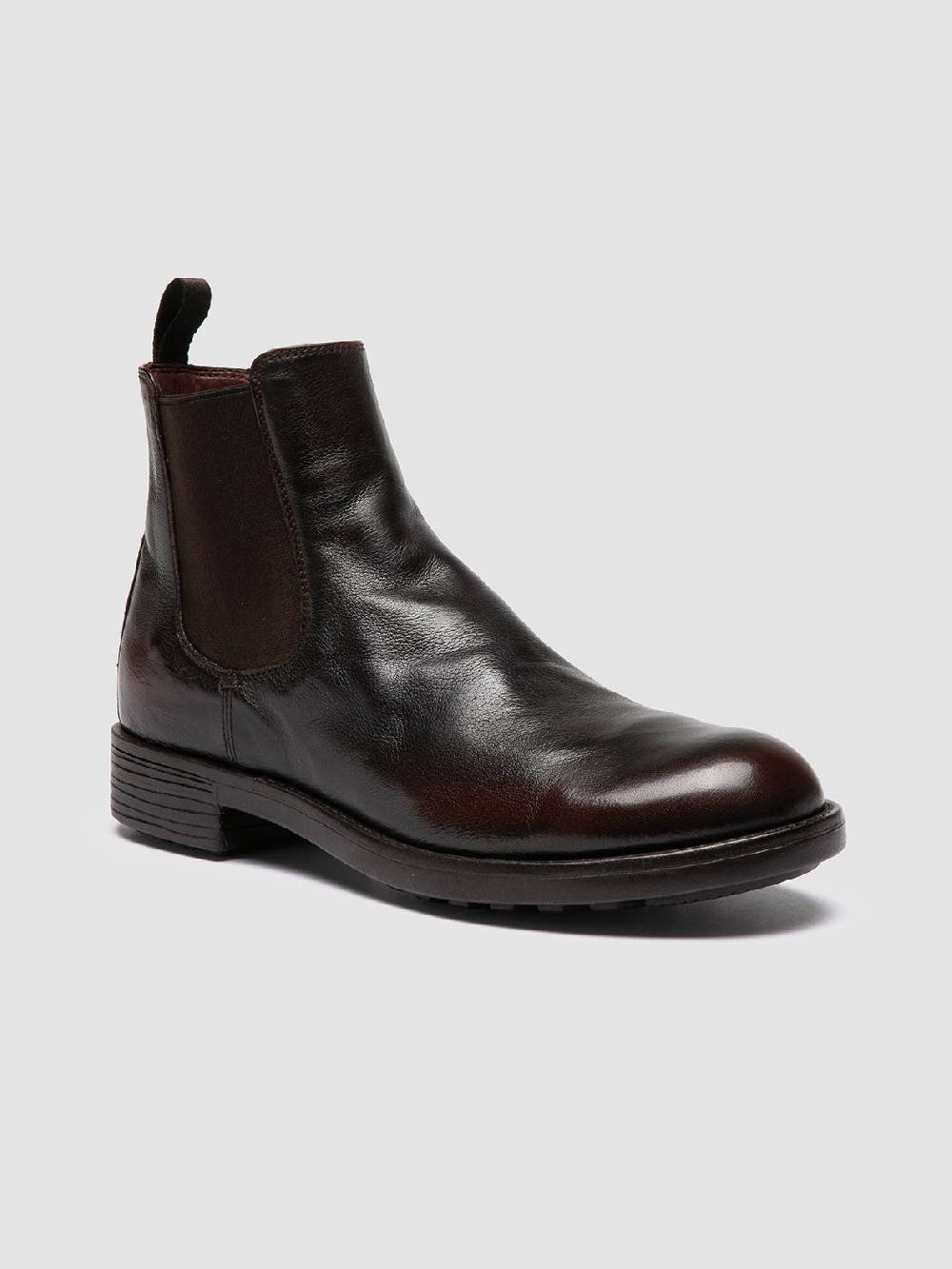 Officine Creative SERGEANT 102 Stivaletti Chelsea in Pelle Marrone Limitato a 3 giorni