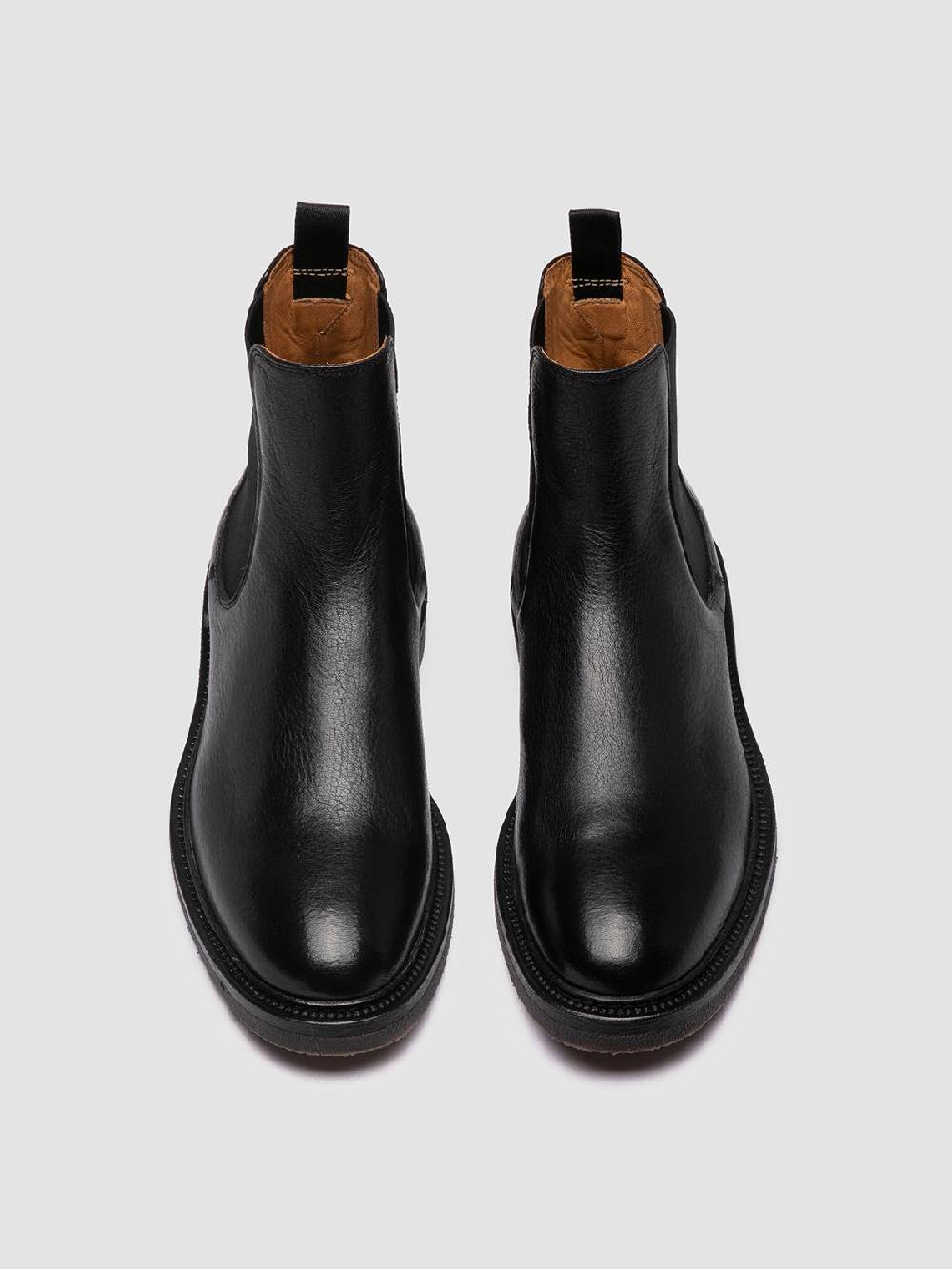 Officine Creative HOPKINS FLEXI 204 Stivaletti Chelsea in Pelle Nera 50% di sconto per tempo limitato
