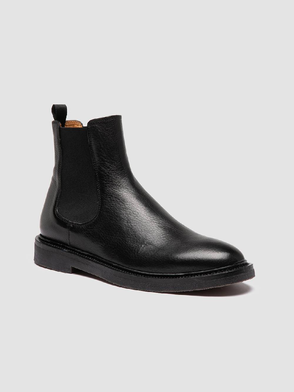 Officine Creative HOPKINS FLEXI 204 Stivaletti Chelsea in Pelle Nera 50% di sconto per tempo limitato