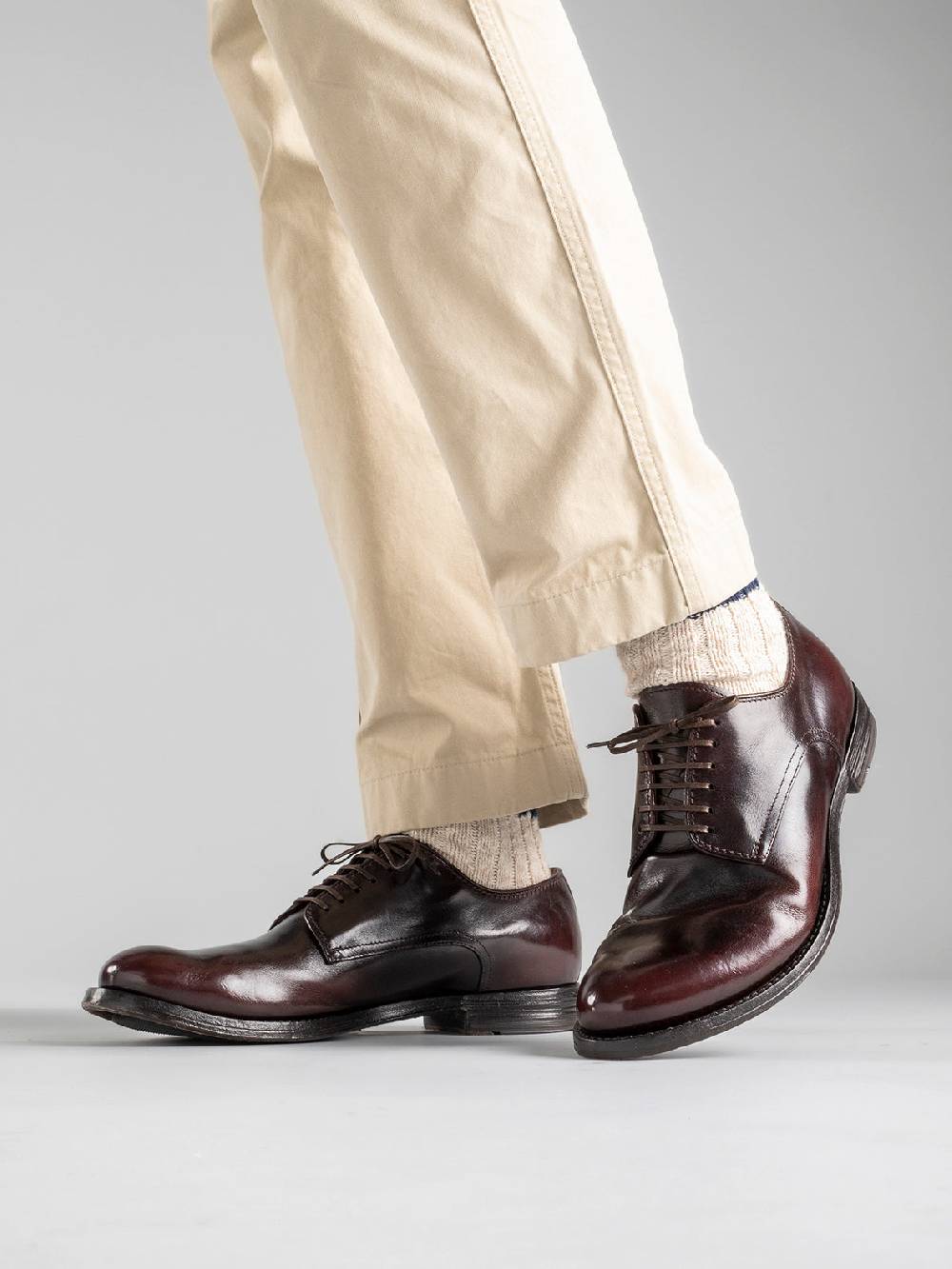 Officine Creative ANATOMIA 012 Derby in Pelle Marrone Vendita
