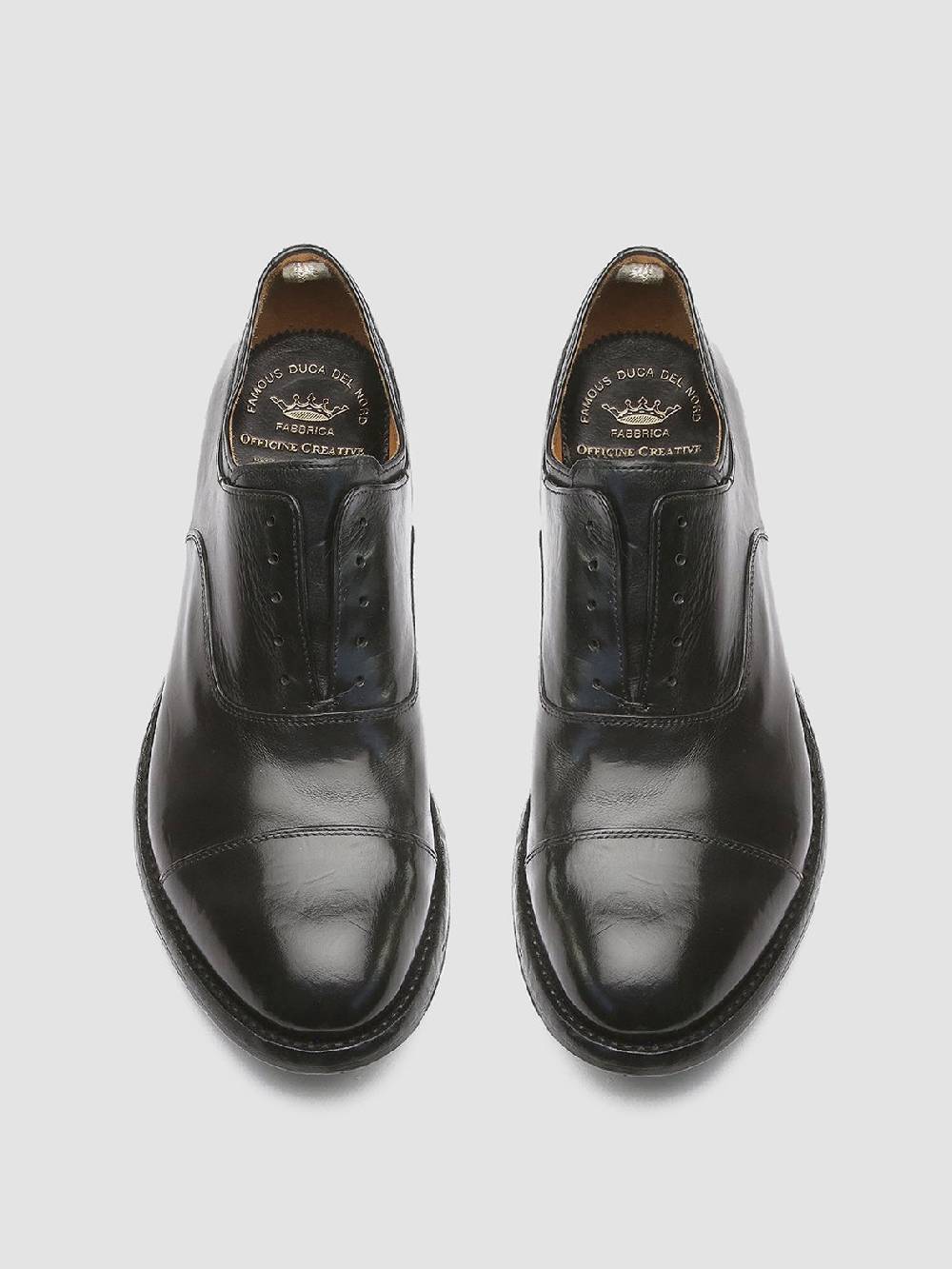 Officine Creative ANATOMIA 015 Black Leather Oxford Shoes Qualità Garantita