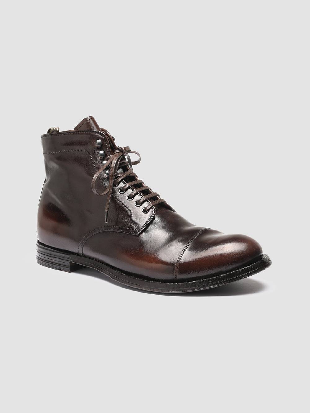 Officine Creative ANATOMIA 016 Stivaletti in Pelle Marrone Promozione Limitata