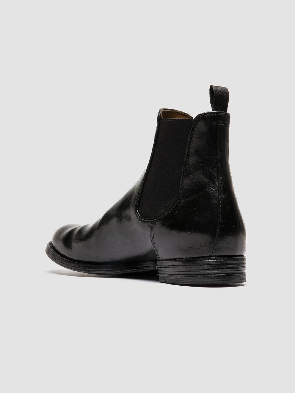 Officine Creative ANATOMIA 083 Stivaletti Chelsea in Pelle Nera Sottocosto