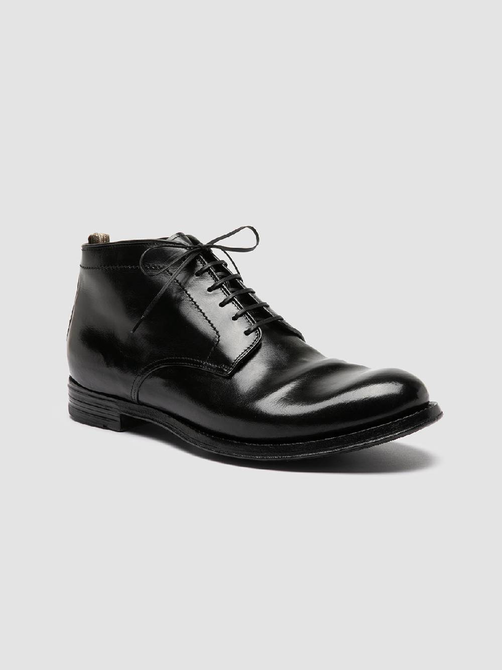 Officine Creative ANATOMIA 88 Stivali Chukka in Pelle Nera Sconto