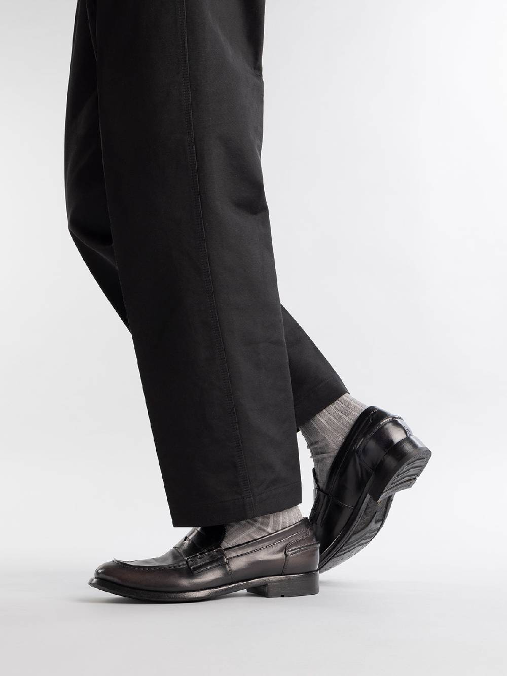 Officine Creative BALANCE 017 Mocassini Penny in Pelle Blu Hotsell