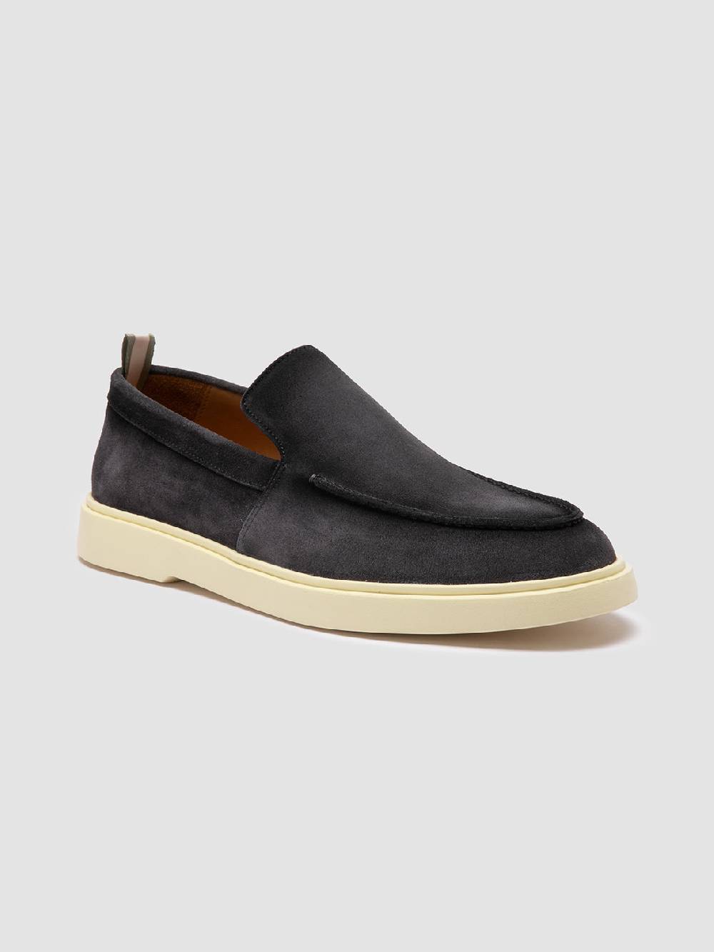 Officine Creative BONES 002 Mocassini in Pelle Scamosciata Blu Vendite Flash