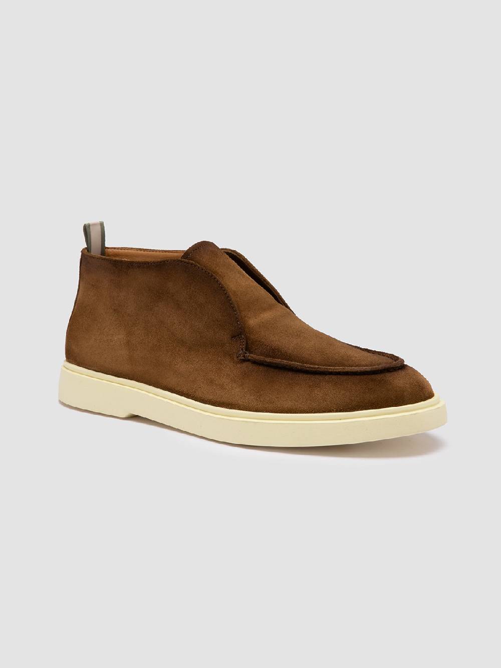 Officine Creative BONES 003 Stivaletti Chukka in Pelle Scamosciata Marrone Nuova