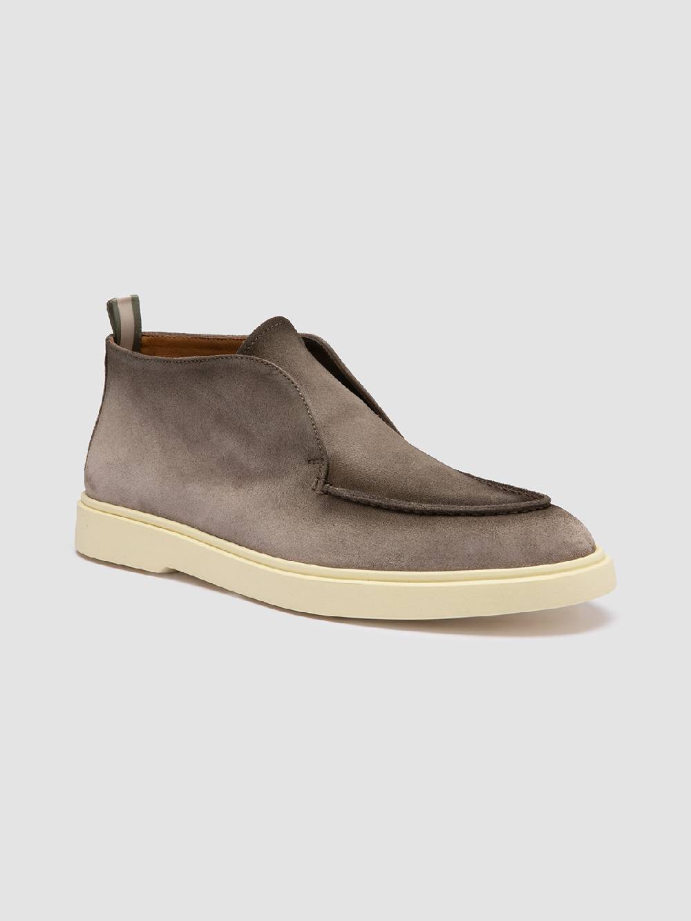 Officine Creative BONES 003 Stivaletti Chukka in Pelle Scamosciata Tortora Moda