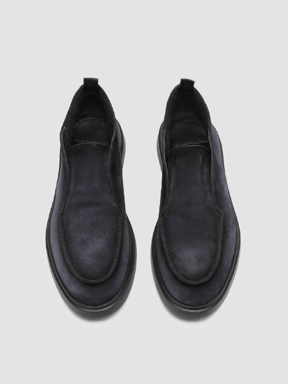 Officine Creative BONES 010 Stivali Chukka in Pelle Scamosciata Blu Sconto di tempo limitato