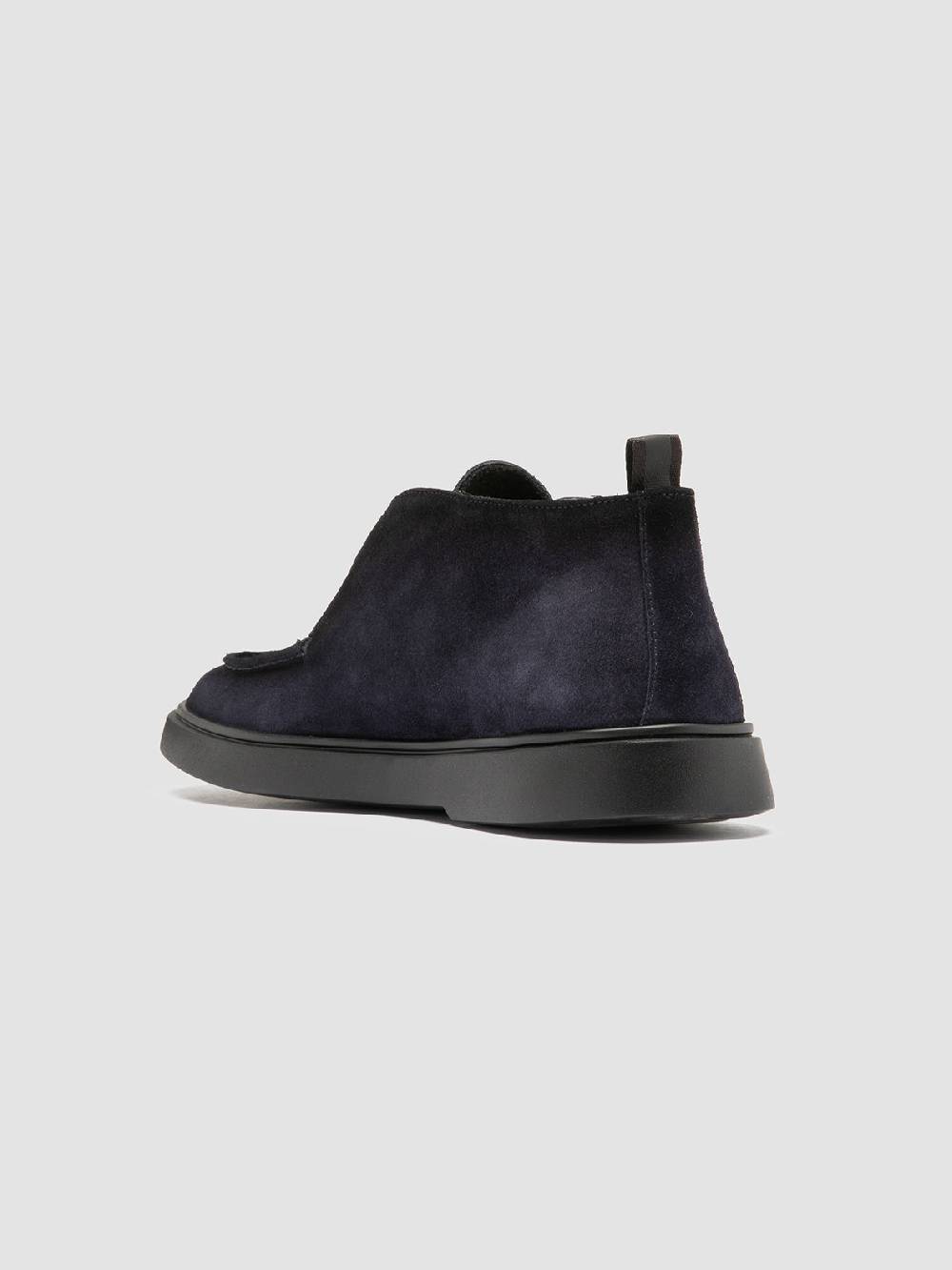 Officine Creative BONES 010 Stivali Chukka in Pelle Scamosciata Blu Sconto di tempo limitato