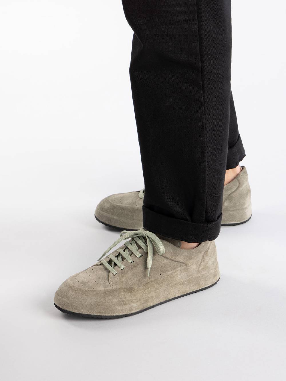 Officine Creative ACE 016 Sneaker in pelle scamosciata Verde Comprare a buon mercato
