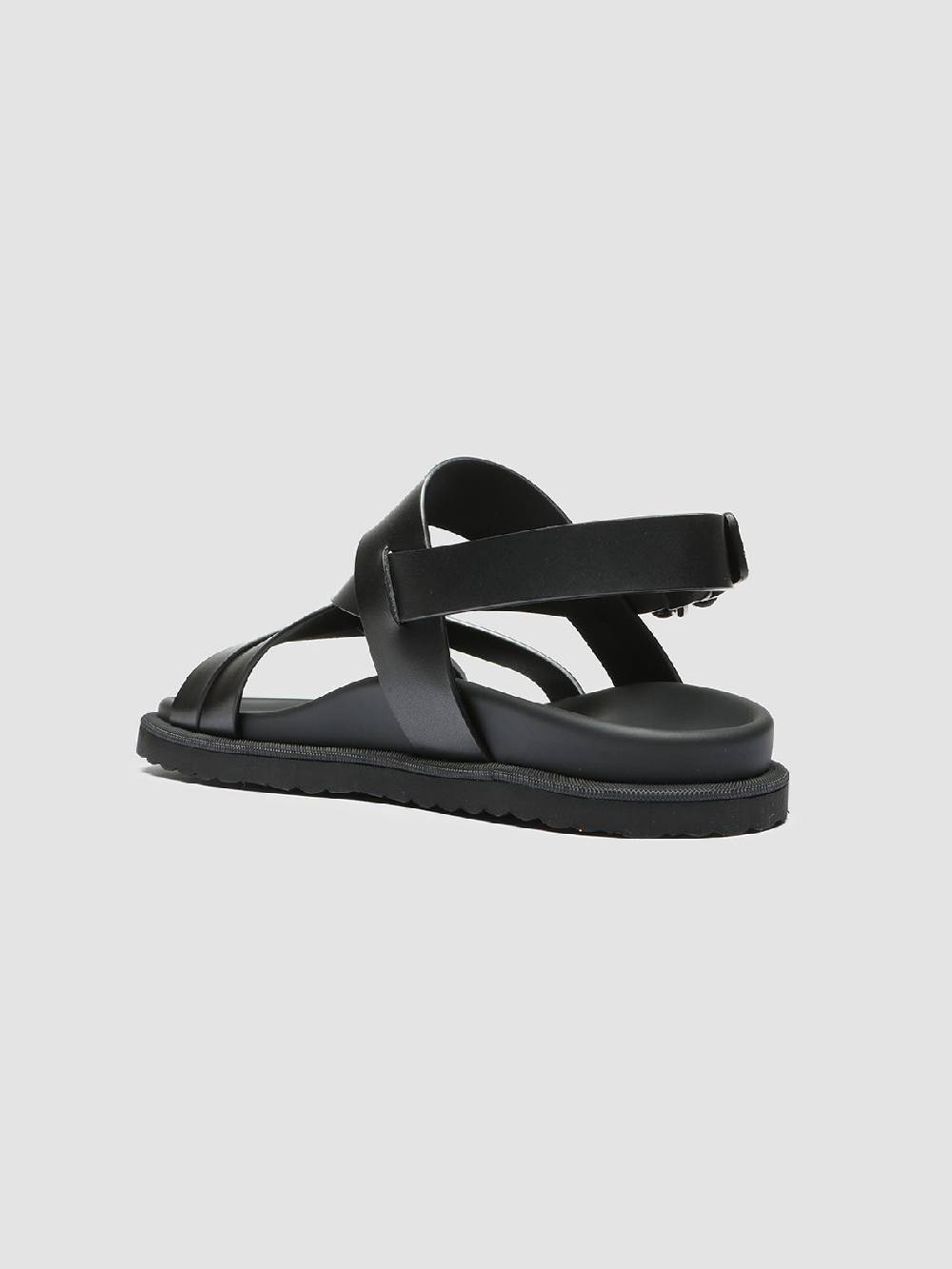 Officine Creative CHARRAT 002 Sandali in Pelle Nera Offerta natalizia