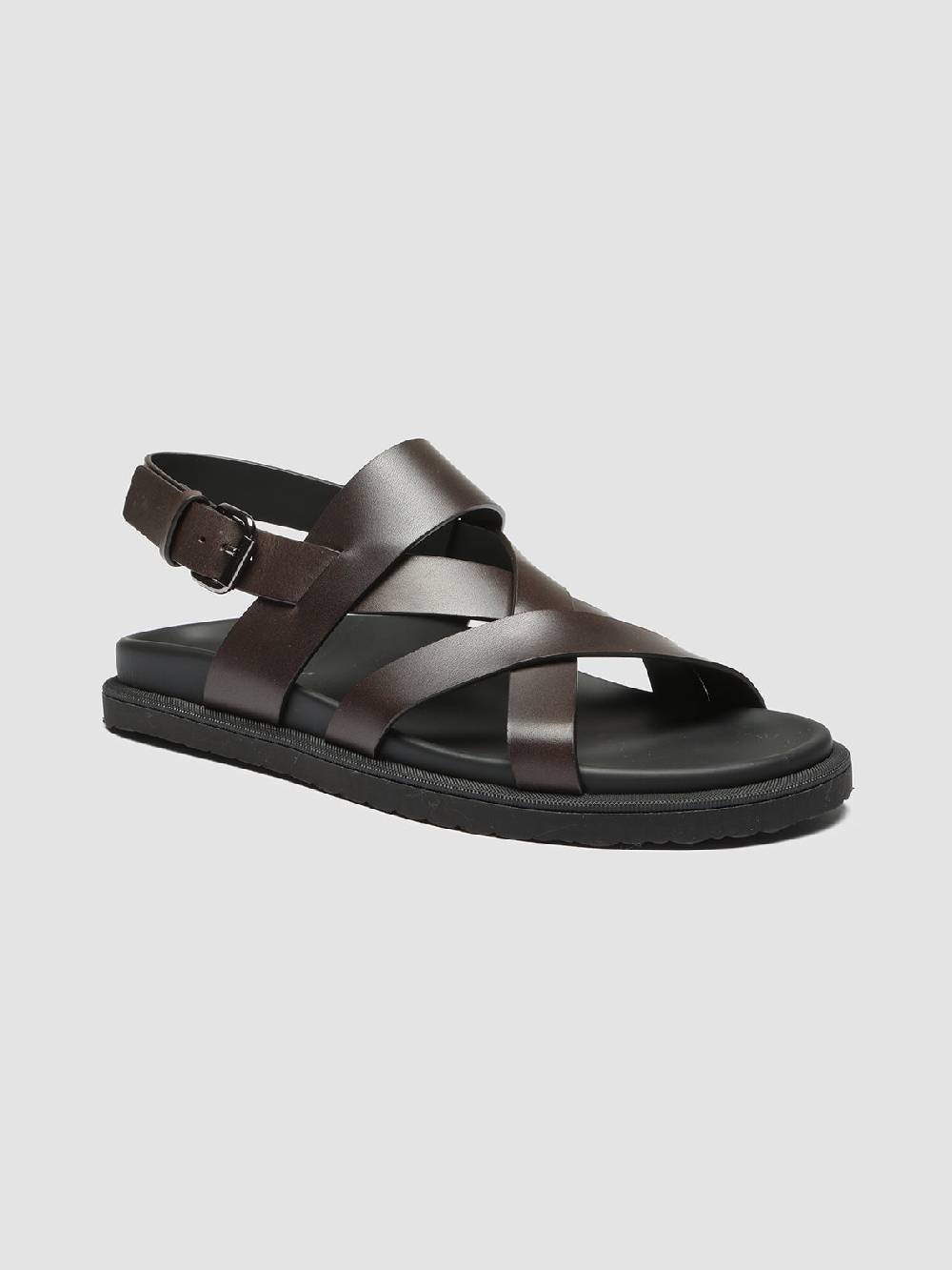 Officine Creative CHARRAT 002 Sandali in Pelle Marrone Offerta Pasqua