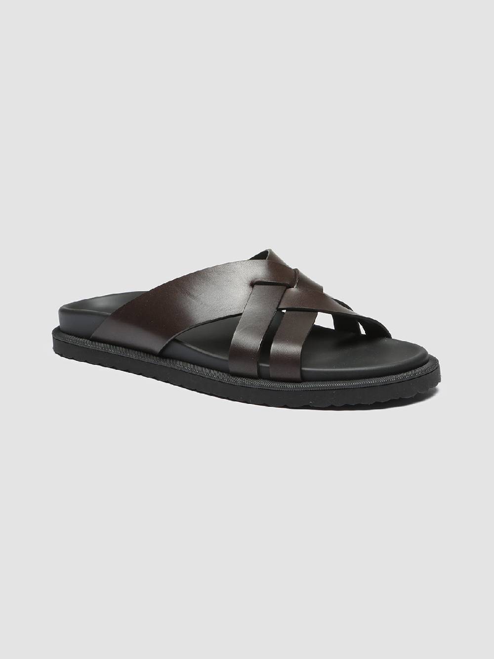 Officine Creative CHARRAT 003 Sandali in Pelle Marrone Offerta Giorno del Papà