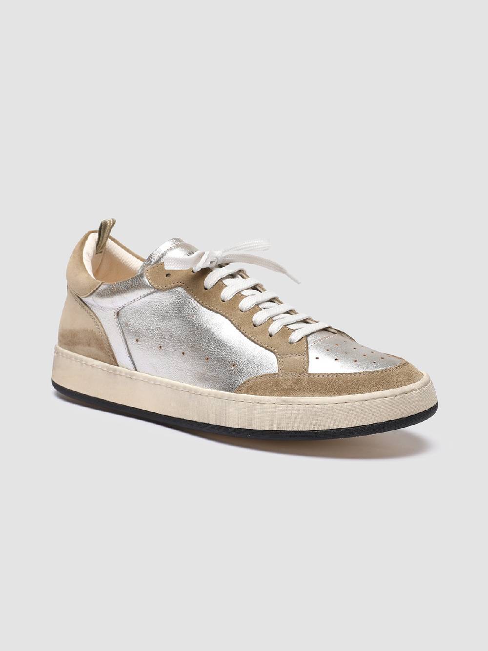 Officine Creative MAGIC 001 Sneakers in Pelle e Camoscio Bianco Offerta San Valentino