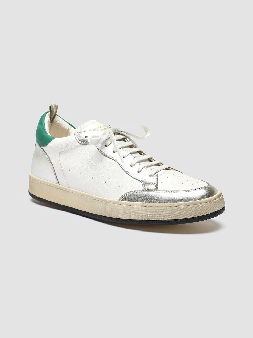 Officine Creative MAGIC 001 Sneakers in Pelle e Camoscio Bianco Offerta Anniversario
