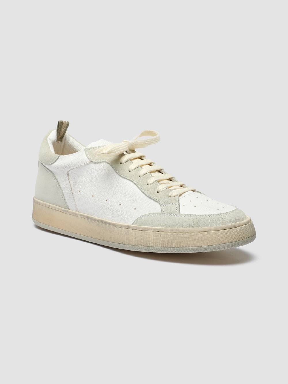 Officine Creative MAGIC 001 Sneakers in Pelle e Camoscio Bianco Smaltimento dello stoccaggio