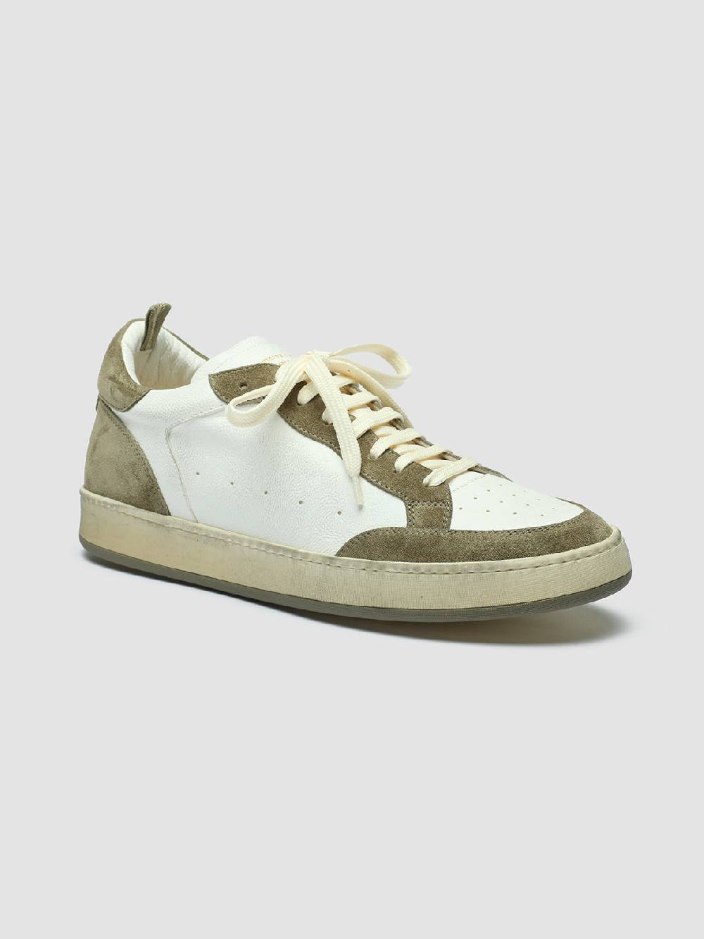 Officine Creative MAGIC 001 Sneakers in Pelle e Camoscio Bianco Vendita calda