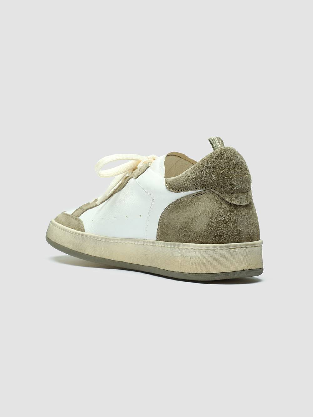 Officine Creative MAGIC 001 Sneakers in Pelle e Camoscio Bianco Vendita calda